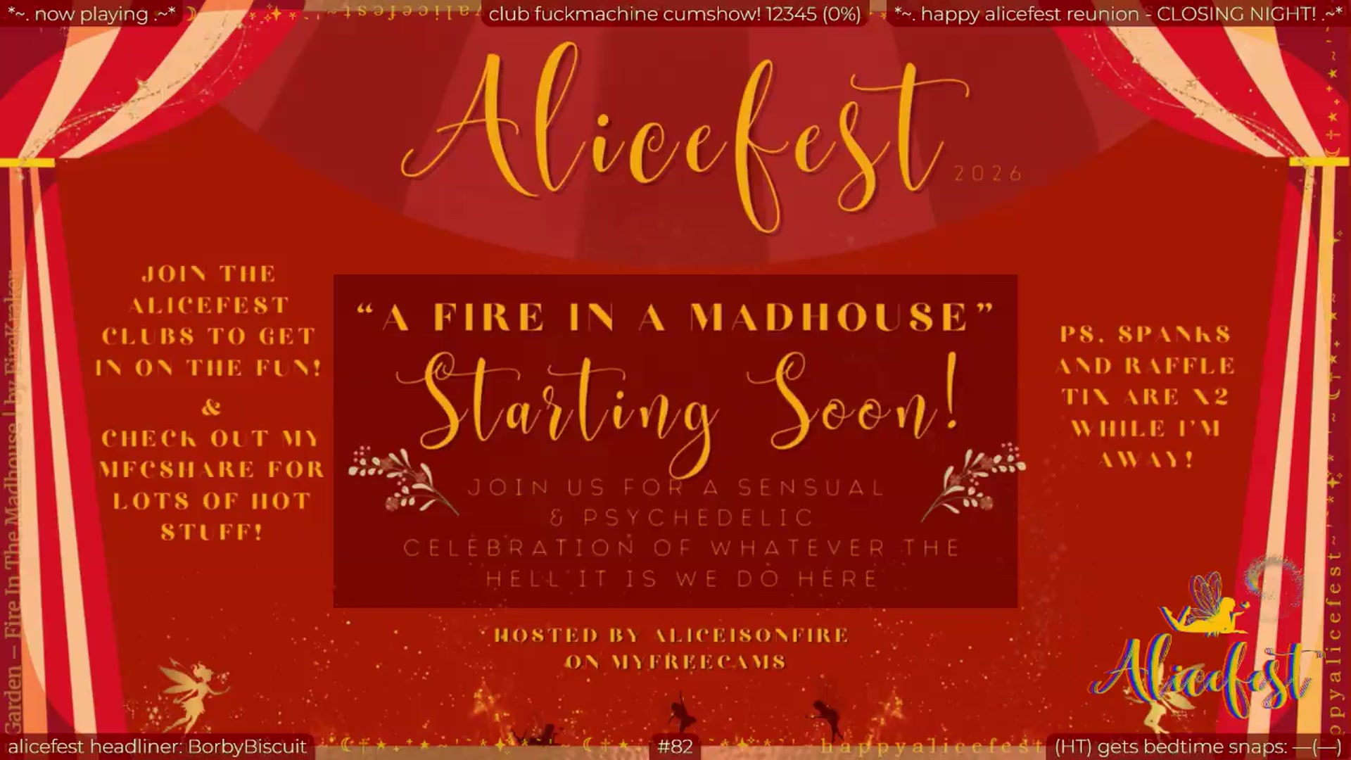 Gallery image thumbnail from aliceisonfire's myfreecams stream on, 07/01/2026, 07:28 image 2 of 20
