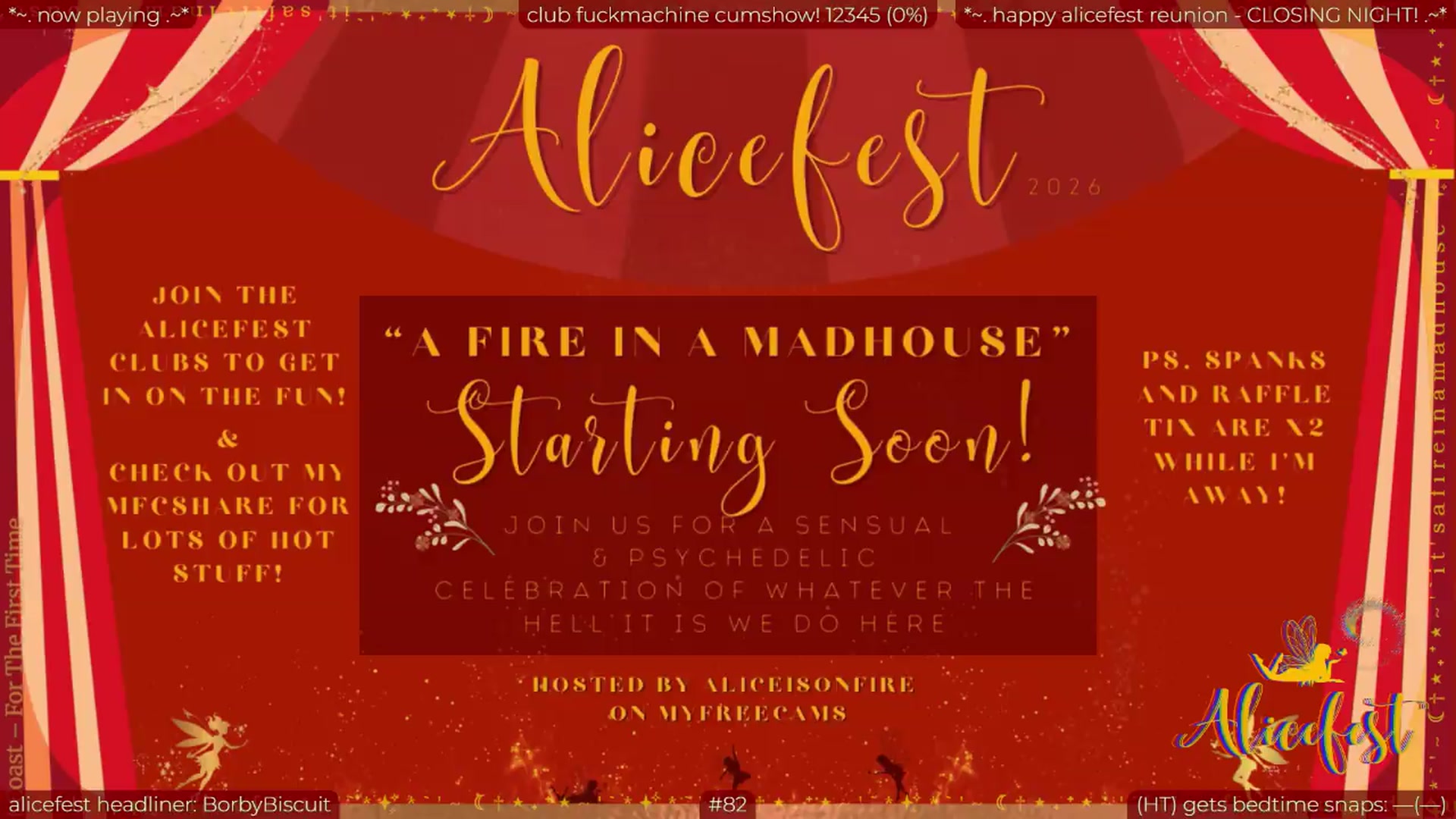 Gallery image thumbnail from aliceisonfire's myfreecams stream on, 07/01/2026, 07:28 image 1 of 20