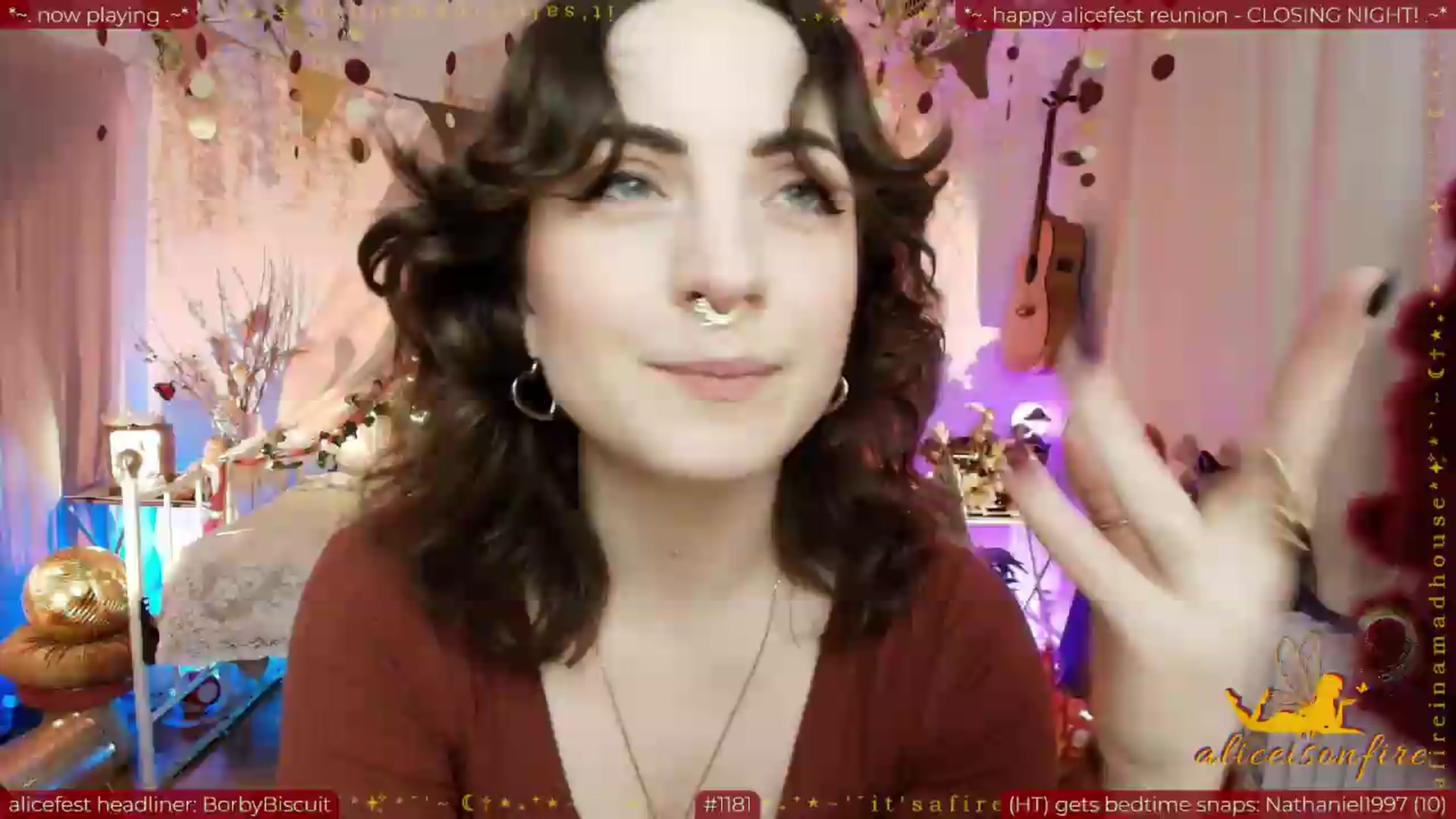Gallery image thumbnail from aliceisonfire's myfreecams stream on, 07/04/2026, 09:39 image 2 of 20