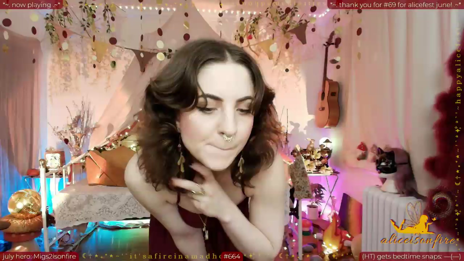 Gallery image thumbnail from aliceisonfire's myfreecams stream on, 07/09/2026, 08:49 image 1 of 20