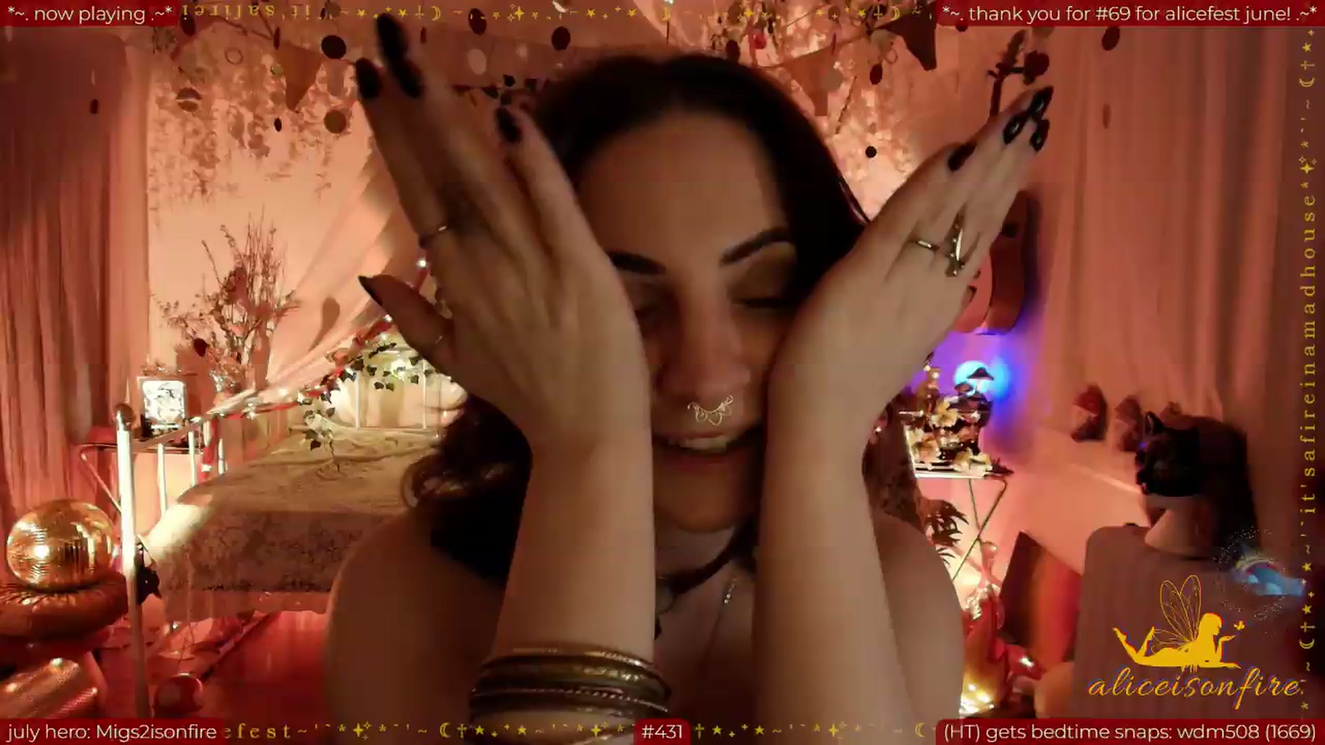 Gallery image thumbnail from aliceisonfire's myfreecams stream on, 07/09/2026, 14:36 image 7 of 20