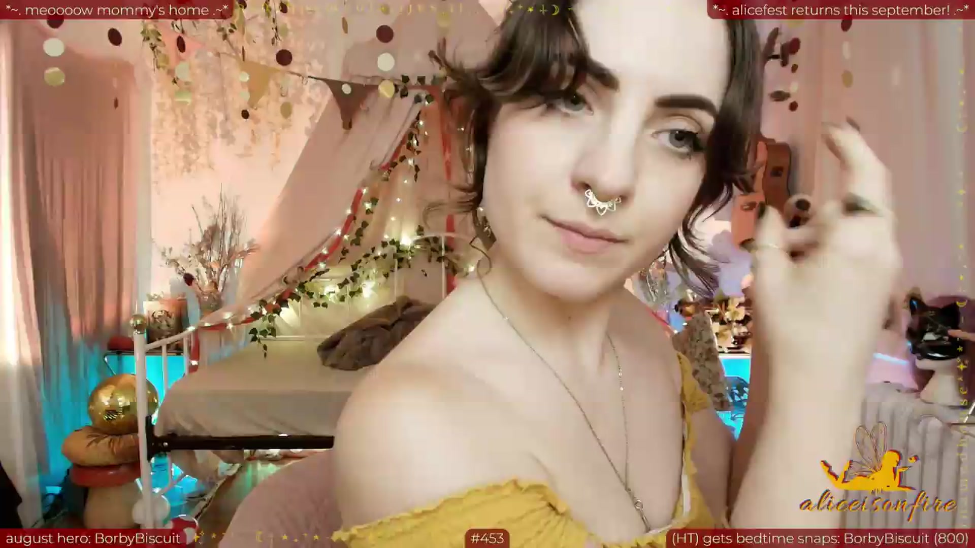 Gallery image thumbnail from aliceisonfire's myfreecams stream on, 08/08/2026, 01:31 image 8 of 20