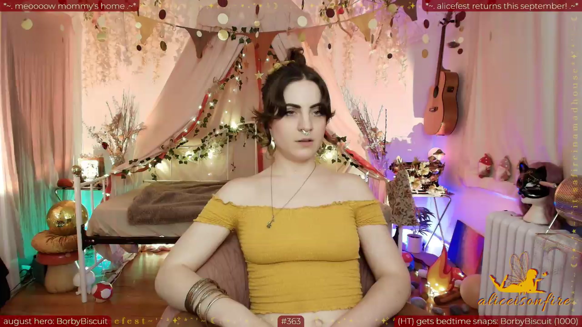 Gallery image thumbnail from aliceisonfire's myfreecams stream on, 08/08/2026, 05:06 image 1 of 20