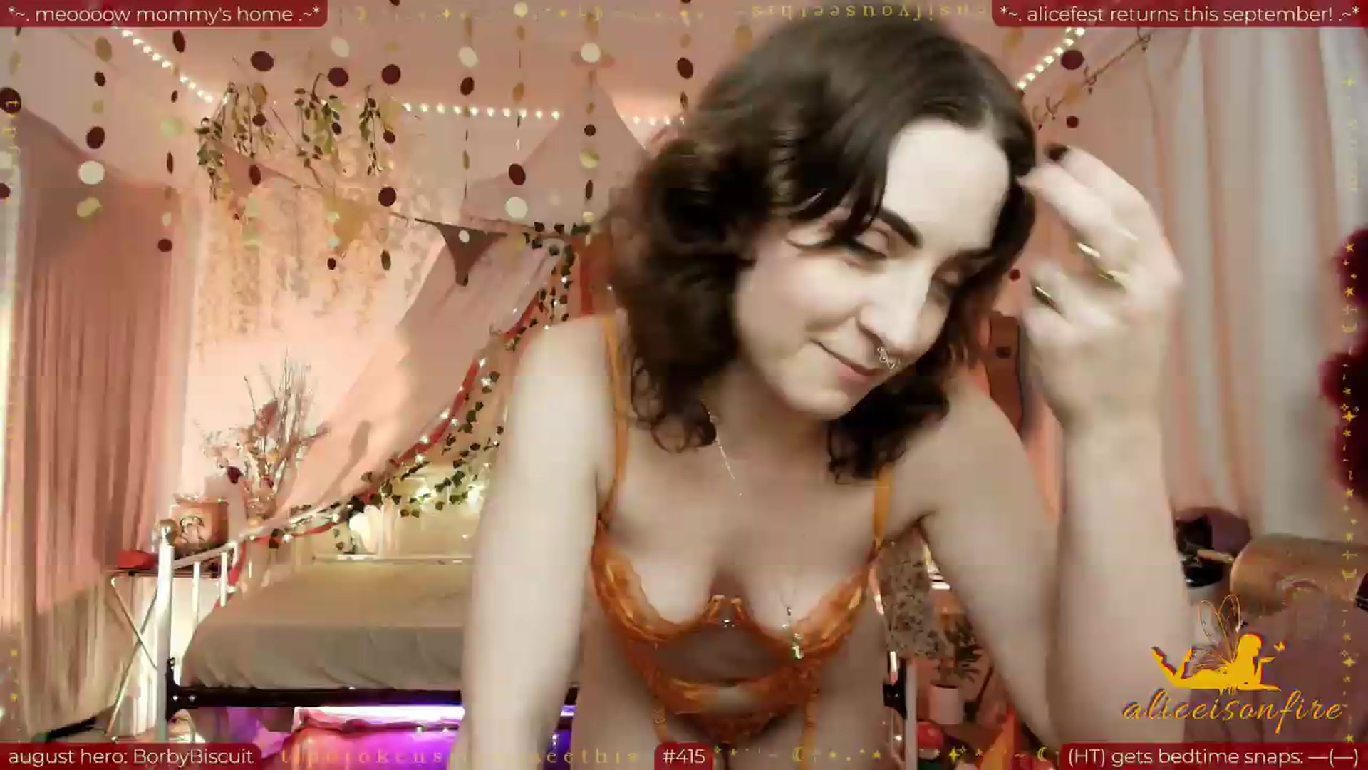 Gallery image thumbnail from aliceisonfire's myfreecams stream on, 08/12/2026, 09:29 image 1 of 20