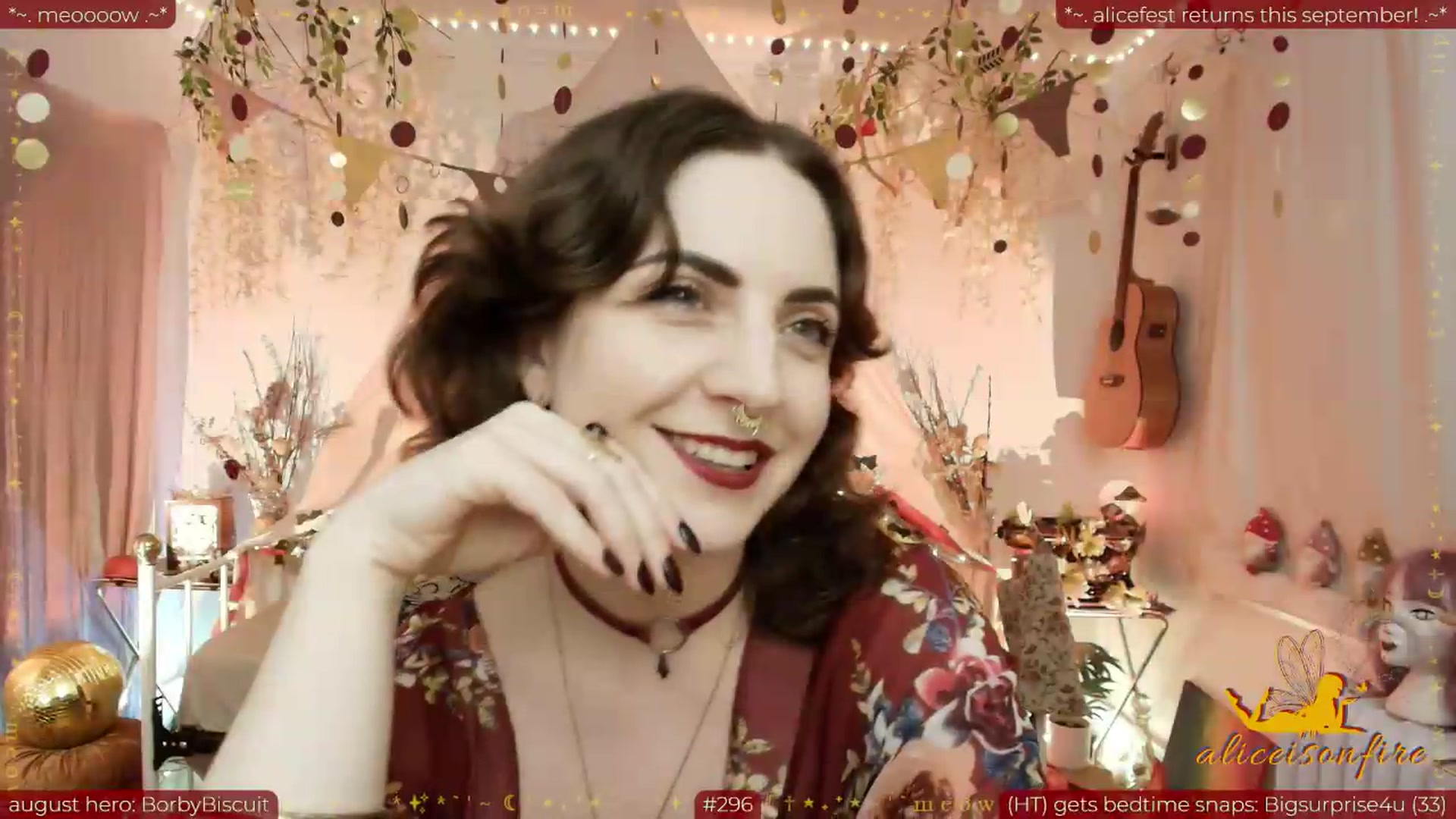 Gallery image thumbnail from aliceisonfire's myfreecams stream on, 08/20/2026, 08:18 image 4 of 20