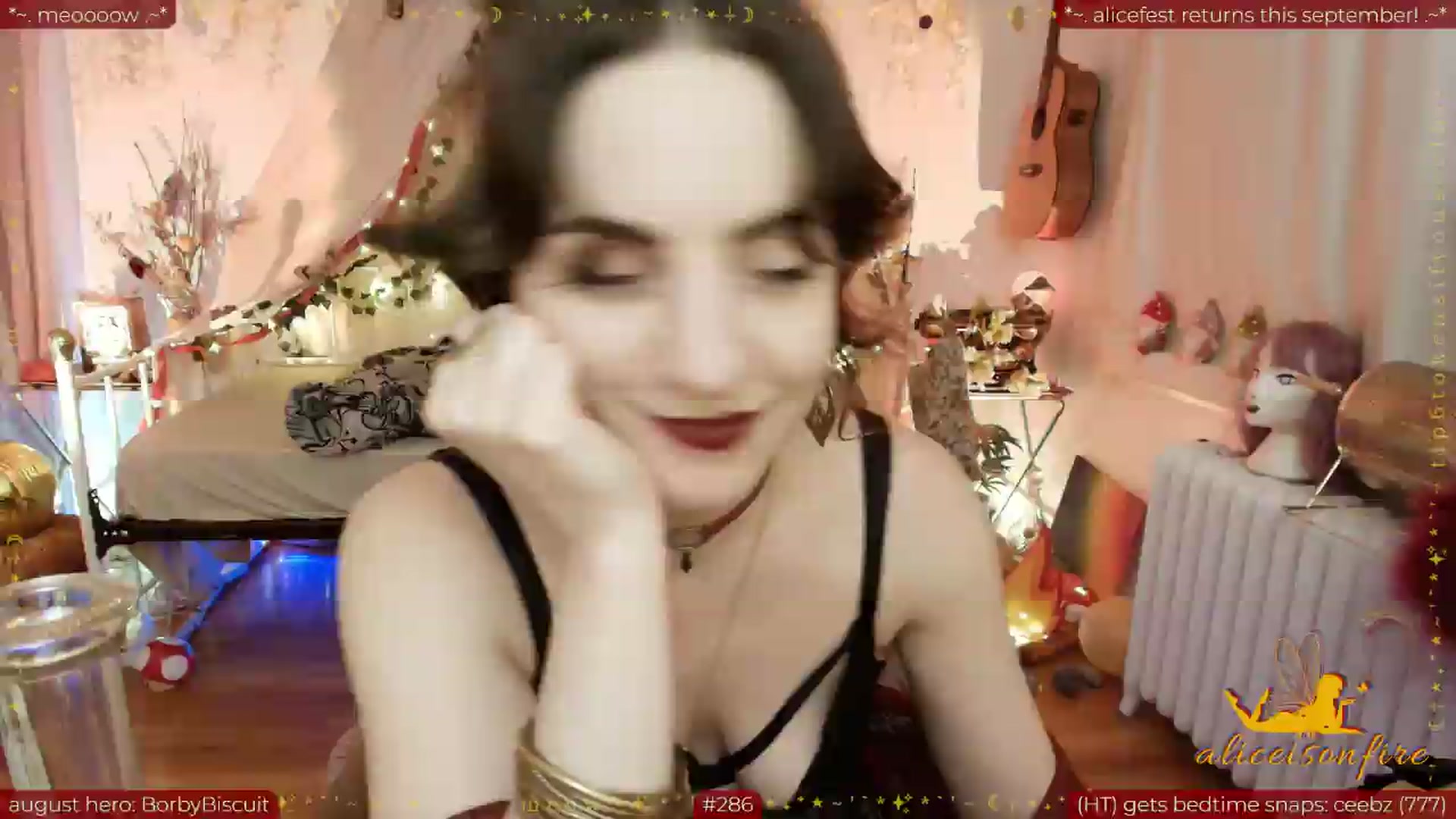 Gallery image thumbnail from aliceisonfire's myfreecams stream on, 08/20/2026, 09:03 image 1 of 20