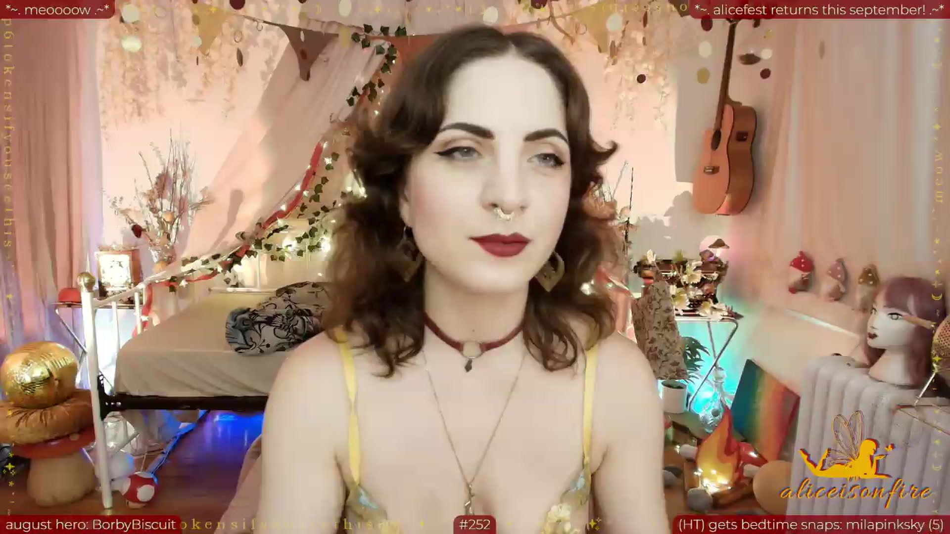 Gallery image thumbnail from aliceisonfire's myfreecams stream on, 08/21/2026, 09:23 image 1 of 20