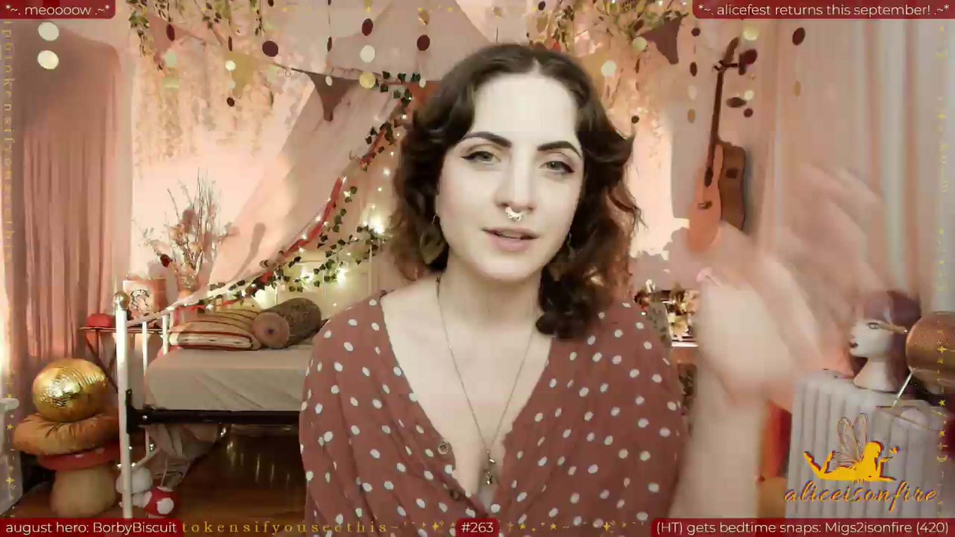 Gallery image thumbnail from aliceisonfire's myfreecams stream on, 08/25/2026, 07:33 image 7 of 20