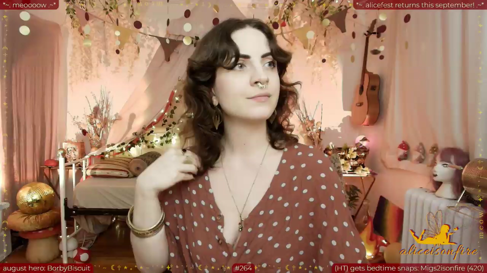 Gallery image thumbnail from aliceisonfire's myfreecams stream on, 08/25/2026, 07:33 image 12 of 20