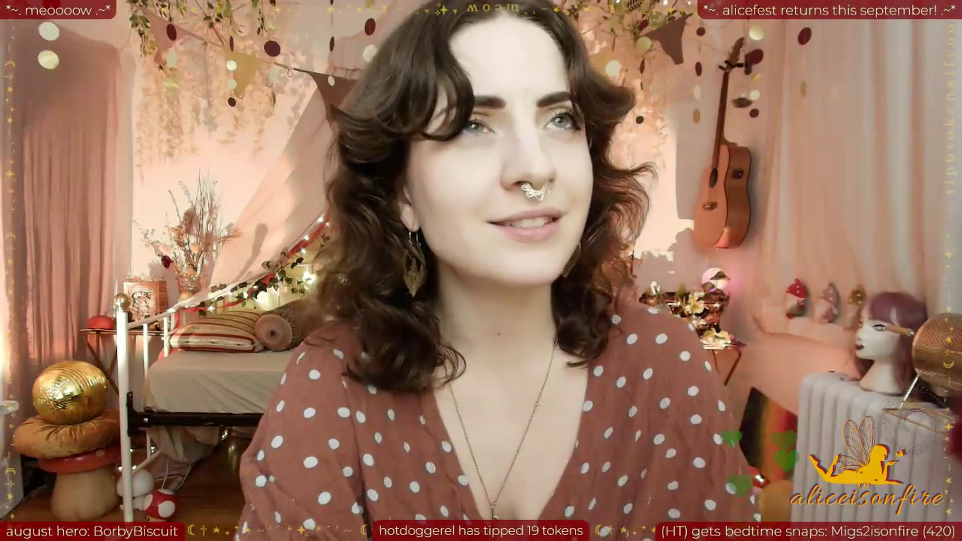 Gallery image thumbnail from aliceisonfire's myfreecams stream on, 08/25/2026, 07:33 image 15 of 20