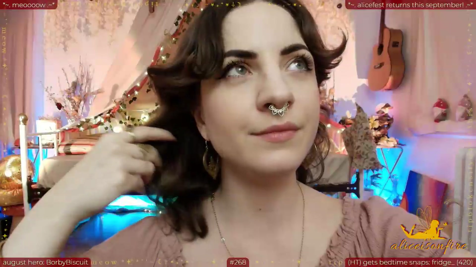 Gallery image thumbnail from aliceisonfire's myfreecams stream on, 08/27/2026, 06:54 image 9 of 20