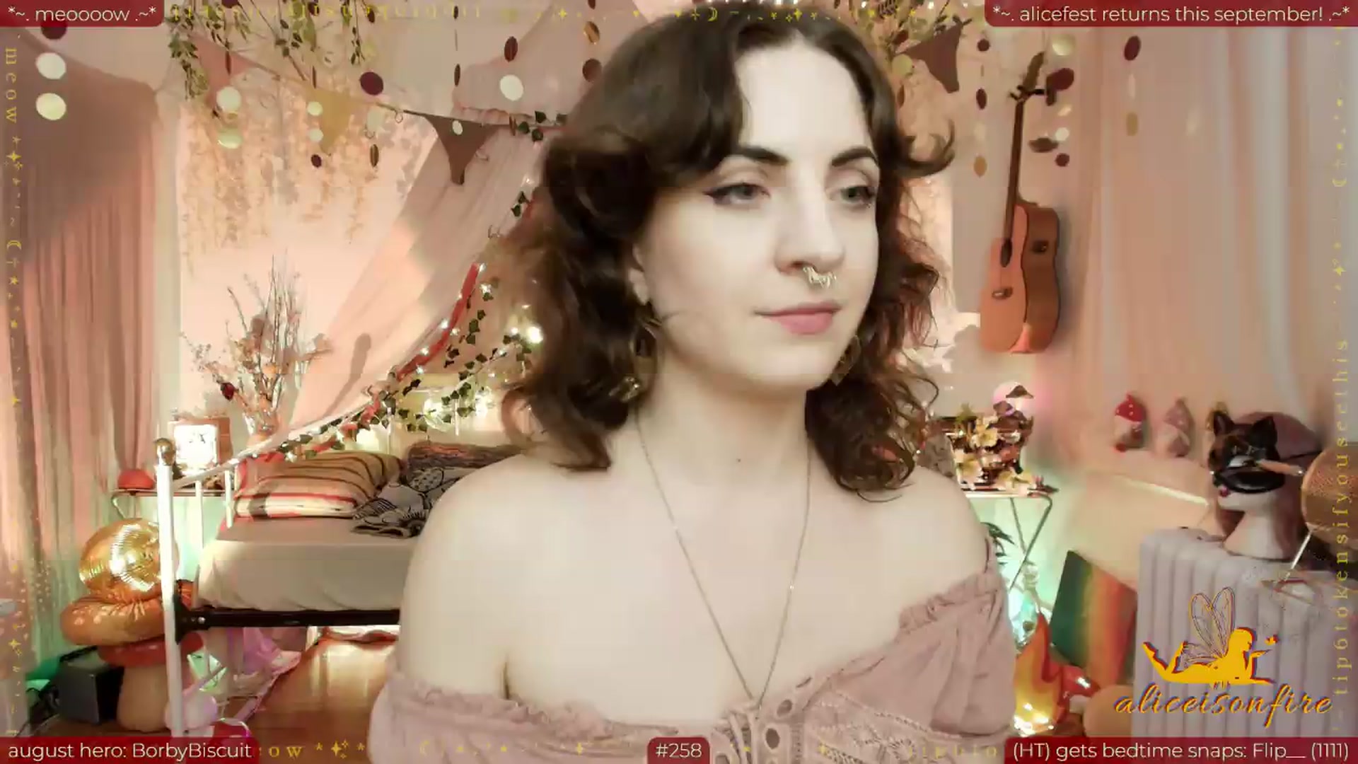 Gallery image thumbnail from aliceisonfire's myfreecams stream on, 08/27/2026, 07:48 image 1 of 20