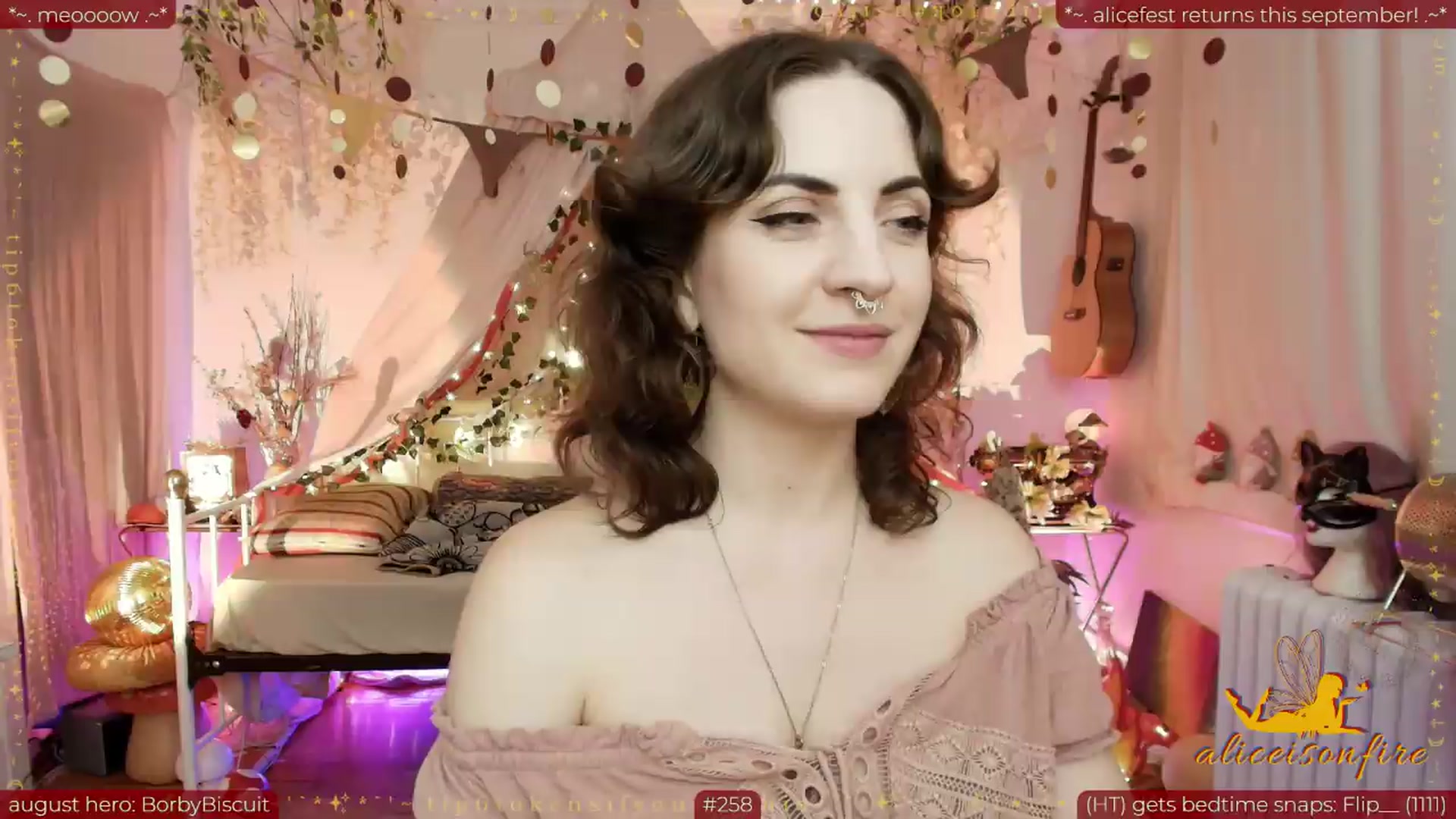 Gallery image thumbnail from aliceisonfire's myfreecams stream on, 08/27/2026, 07:48 image 4 of 20