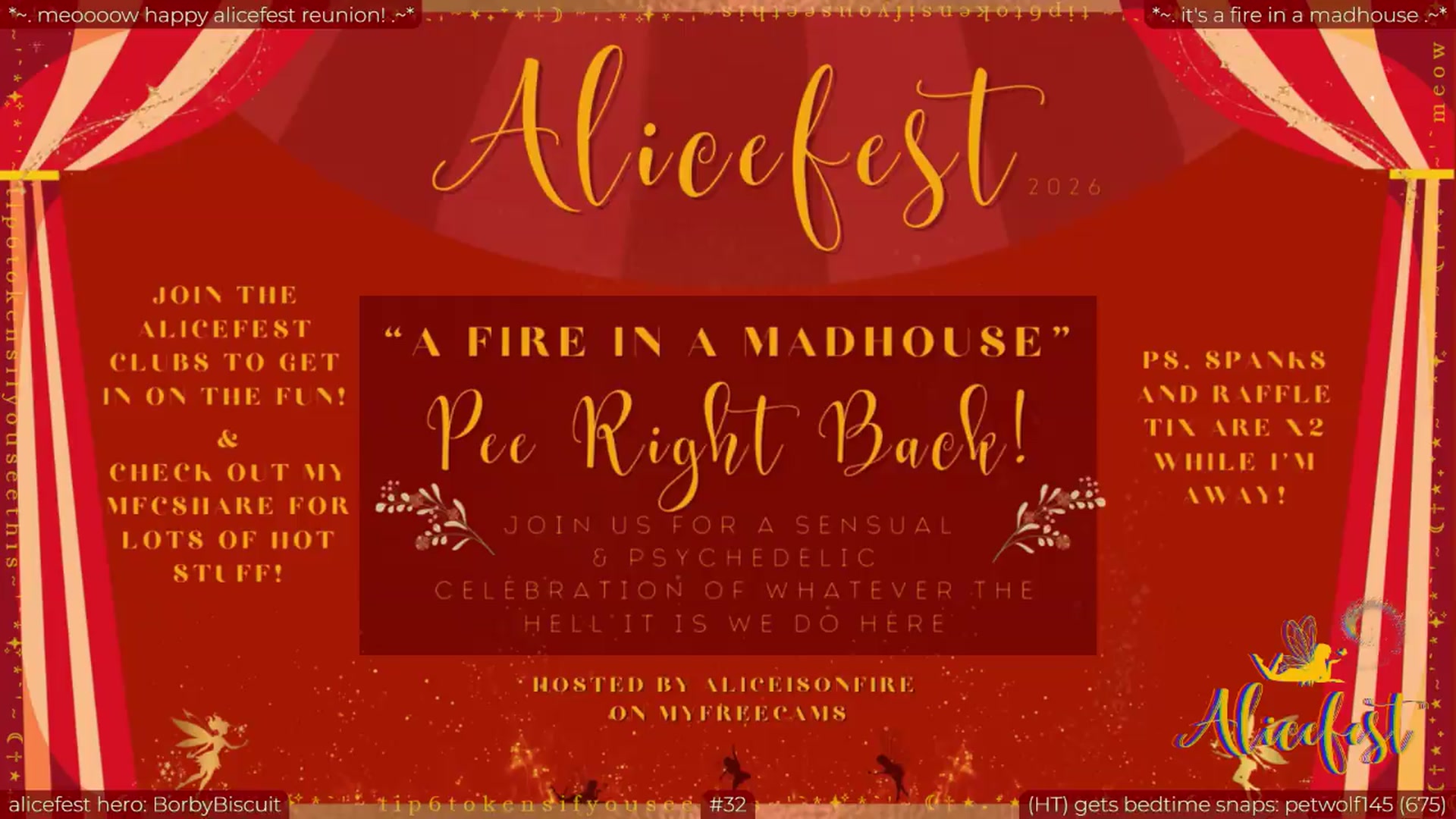 Gallery image thumbnail from aliceisonfire's myfreecams stream on, 09/02/2026, 07:14 image 4 of 20