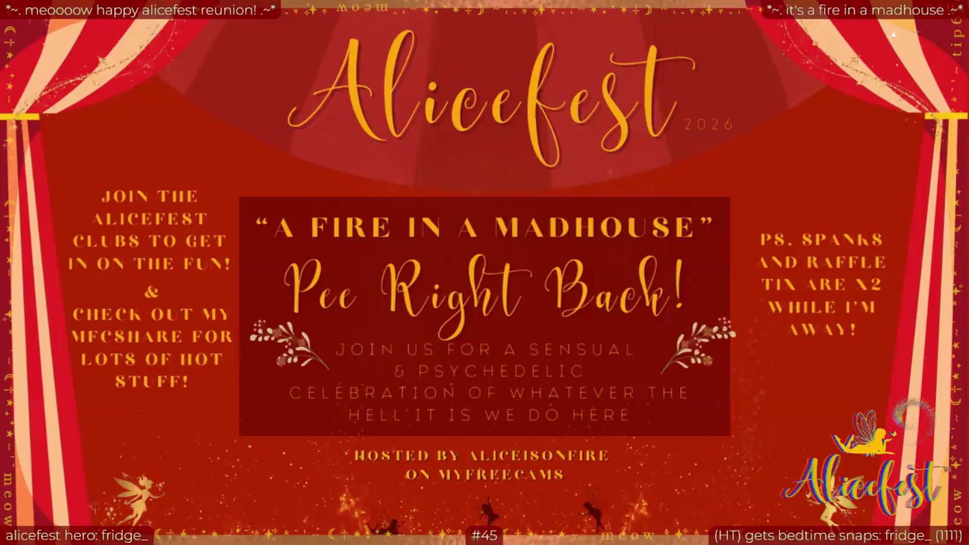 Gallery image thumbnail from aliceisonfire's myfreecams stream on, 09/05/2026, 02:32 image 20 of 20