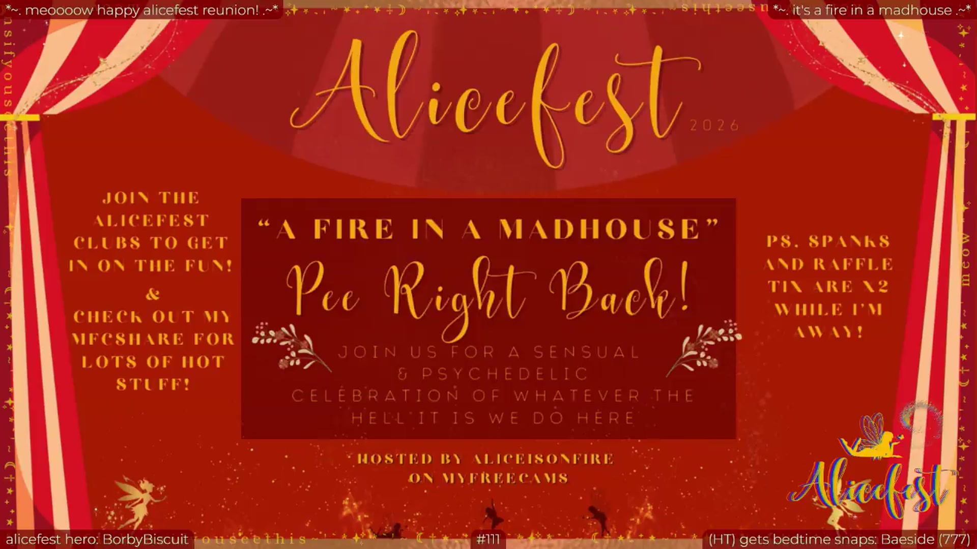 Gallery image thumbnail from aliceisonfire's myfreecams stream on, 09/16/2026, 07:54 image 8 of 20