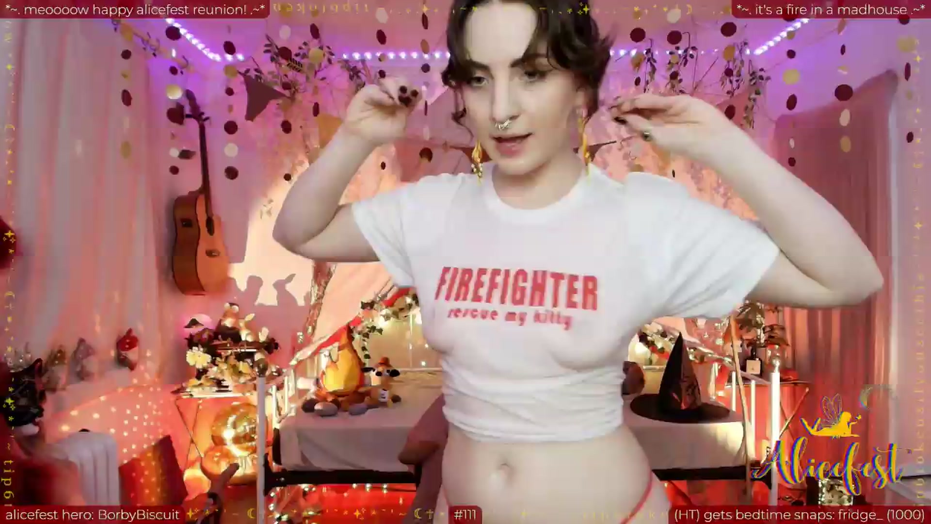 Gallery image thumbnail from aliceisonfire's myfreecams stream on, 09/17/2026, 05:45 image 1 of 20