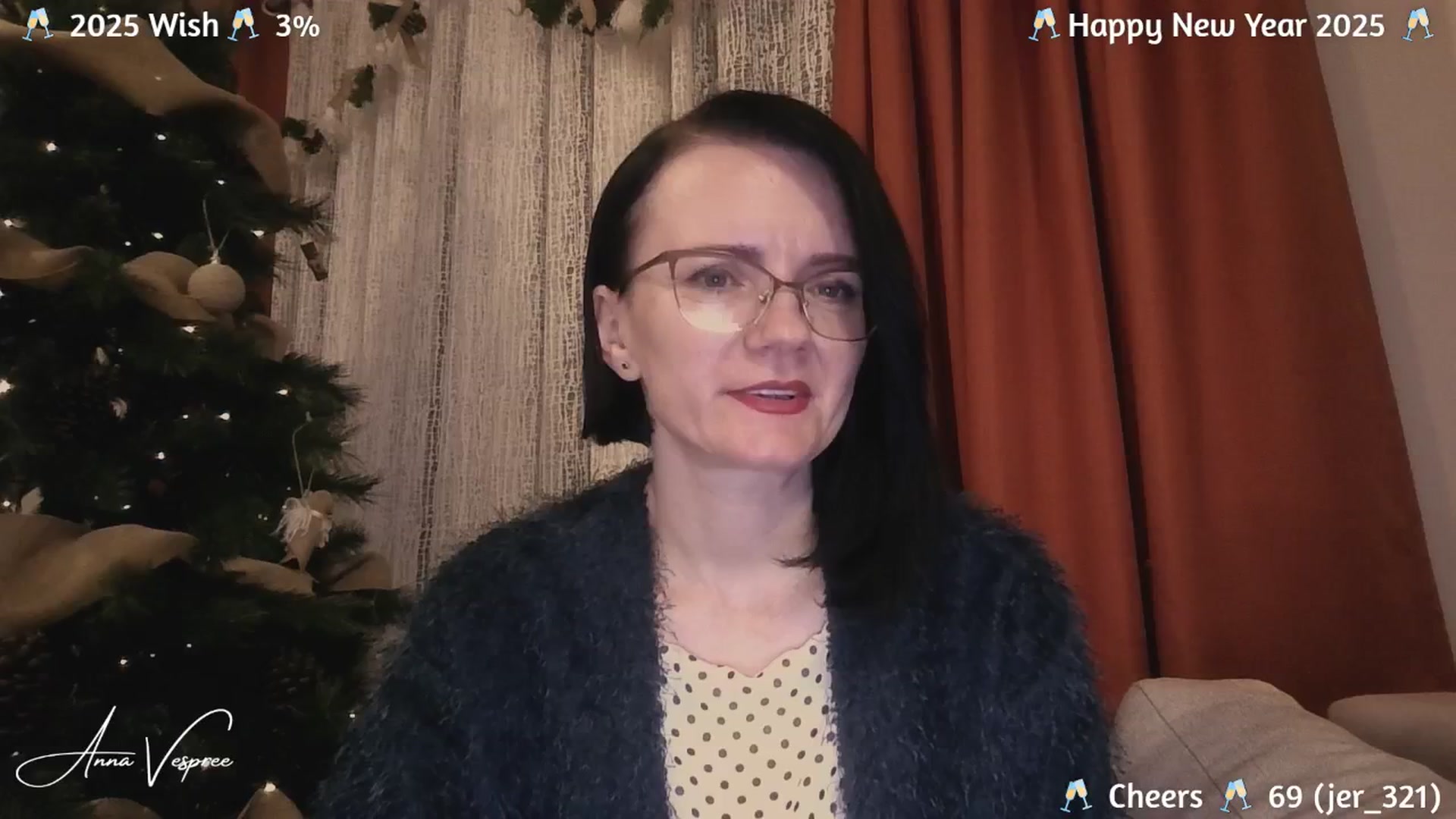 Gallery image thumbnail from annavespree's myfreecams stream on, 12/31/2024, 19:32 image 1 of 20
