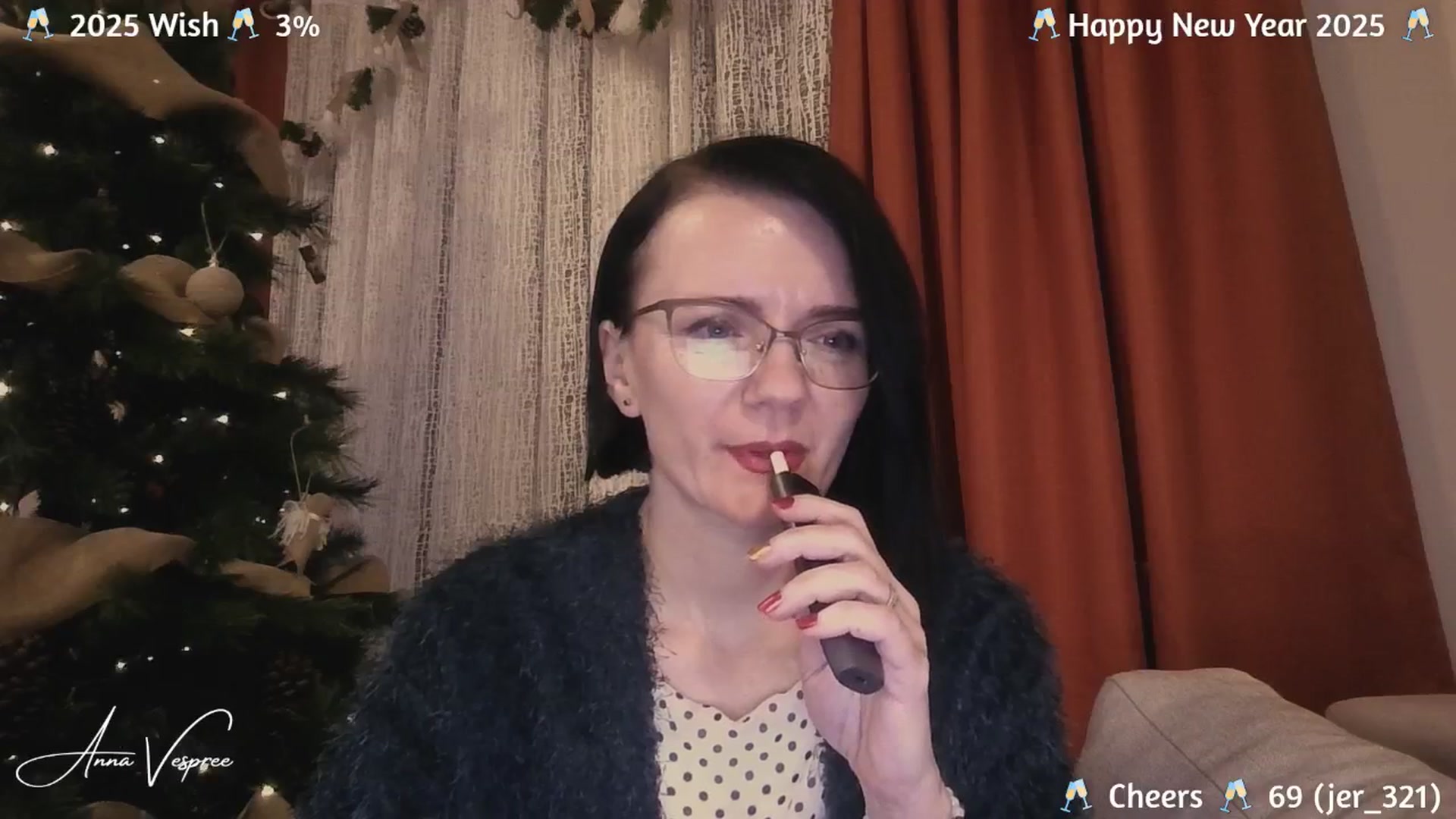 Gallery image thumbnail from annavespree's myfreecams stream on, 12/31/2024, 19:32 image 2 of 20
