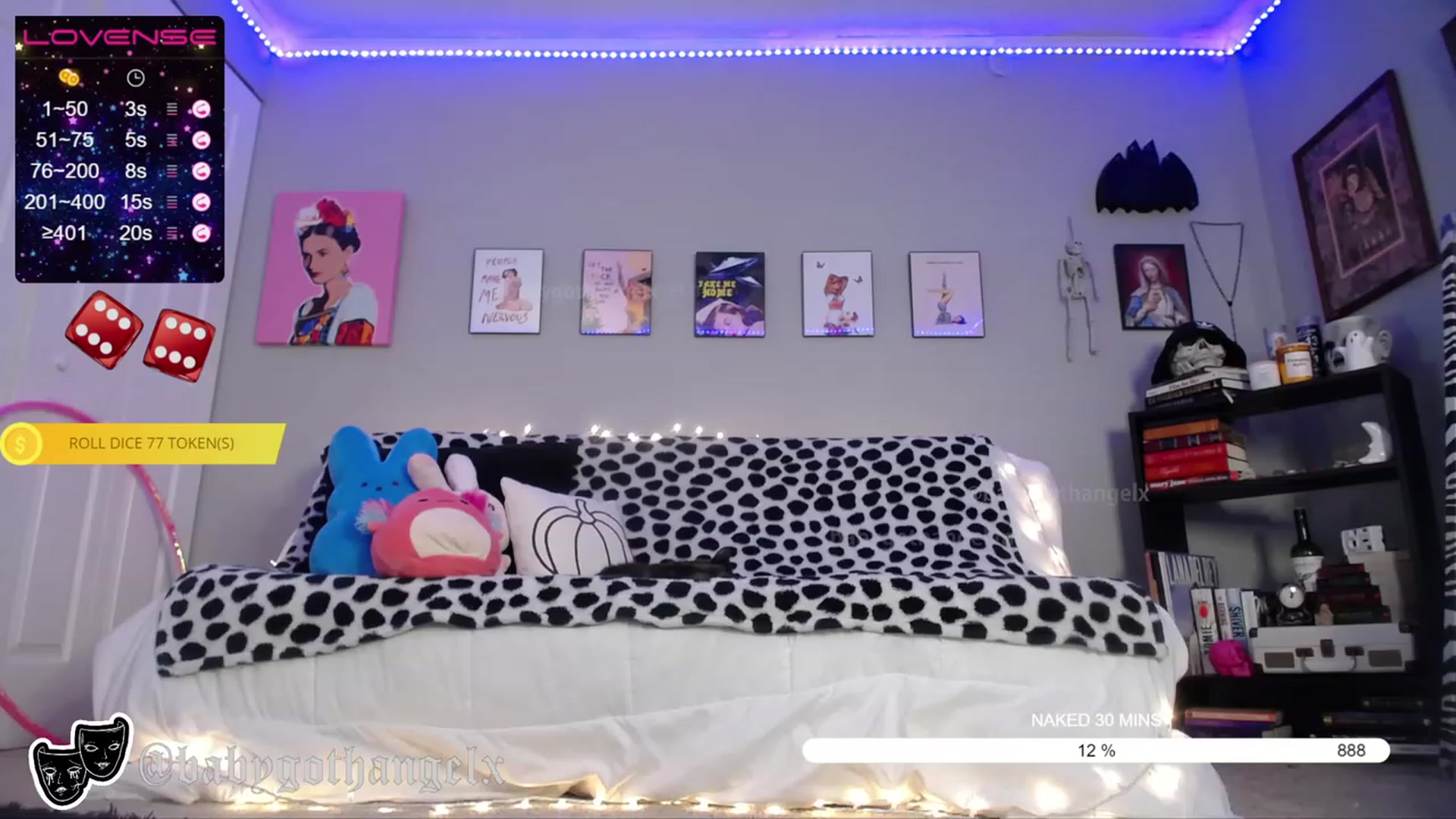 Gallery image thumbnail from babygothangel's myfreecams stream on, 01/03/2023, 09:38 image 1 of 20