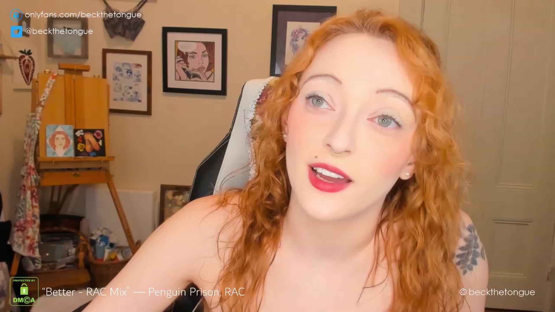 Gallery image thumbnail from beckthetongue's myfreecams stream on, 02/06/2023, 22:38 image 6 of 20