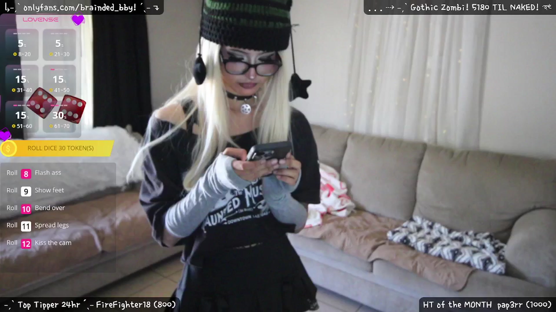 Gallery image thumbnail from braindedbby's myfreecams stream on, 06/04/2025, 20:47 image 5 of 20