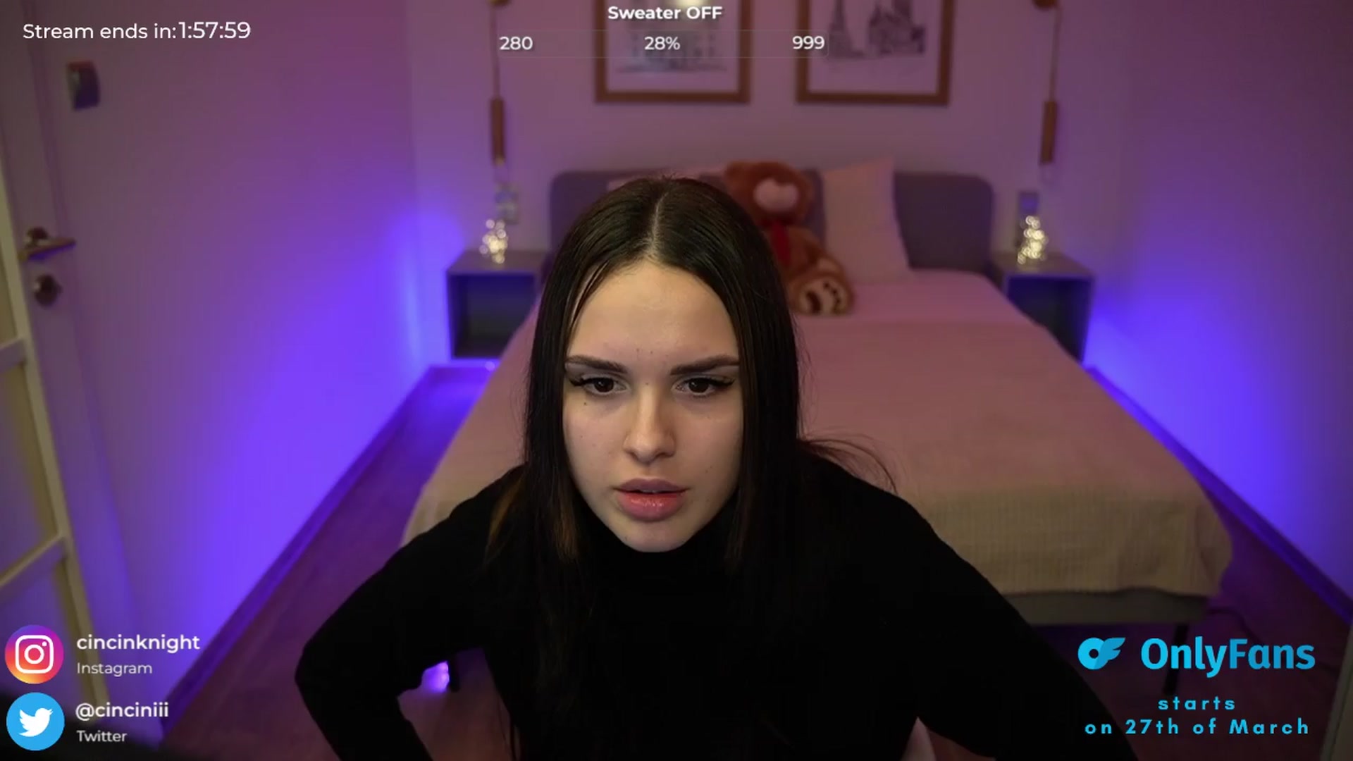 Gallery image thumbnail from cinnabellee's myfreecams stream on, 03/25/2024, 21:50 image 1 of 20