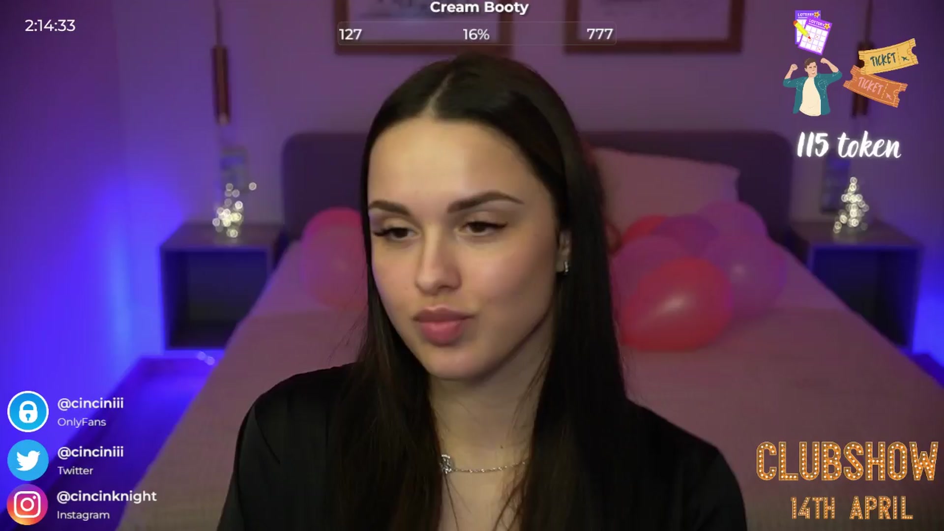 Gallery image thumbnail from cinnabellee's myfreecams stream on, 04/10/2024, 19:23 image 13 of 20