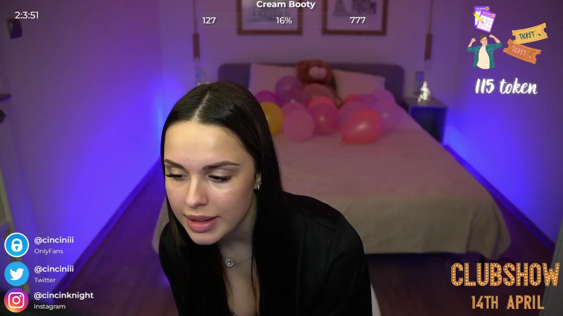 Gallery image thumbnail from cinnabellee's myfreecams stream on, 04/10/2024, 19:23 image 19 of 20