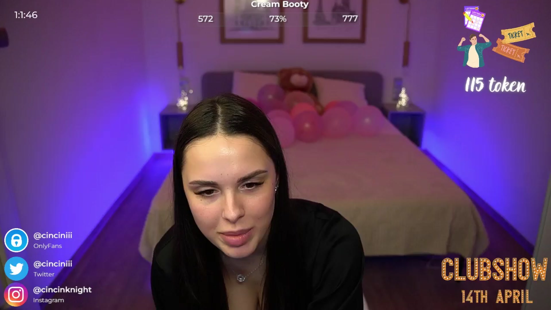 Gallery image thumbnail from cinnabellee's myfreecams stream on, 04/10/2024, 21:26 image 5 of 20