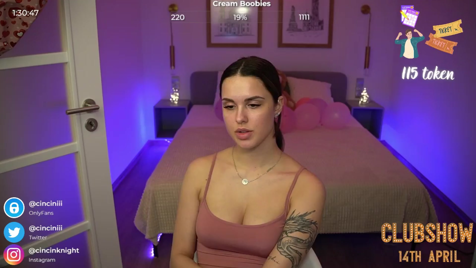 Gallery image thumbnail from cinnabellee's myfreecams stream on, 04/11/2024, 20:13 image 13 of 20