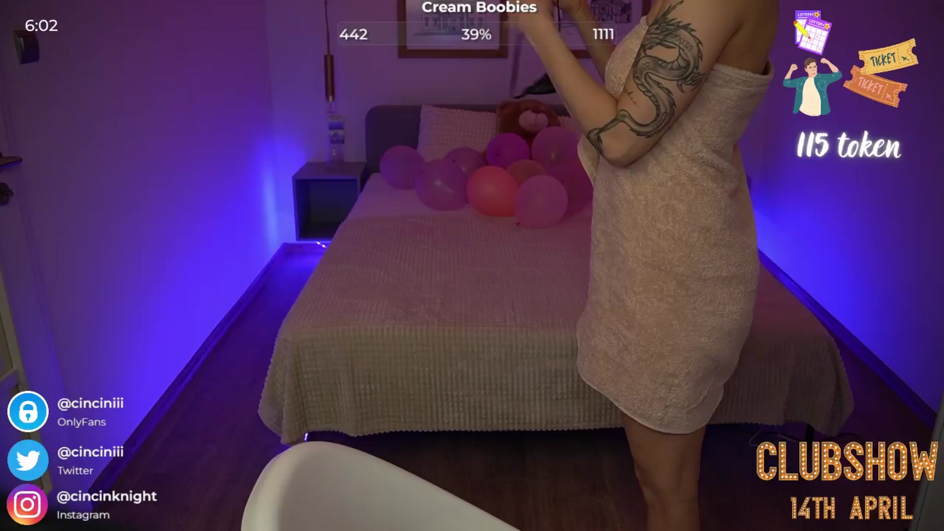 Gallery image thumbnail from cinnabellee's myfreecams stream on, 04/11/2024, 21:23 image 6 of 20