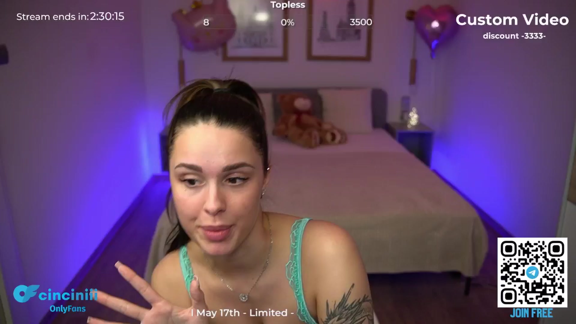 Gallery image thumbnail from cinnabellee's myfreecams stream on, 05/03/2024, 19:15 image 8 of 20
