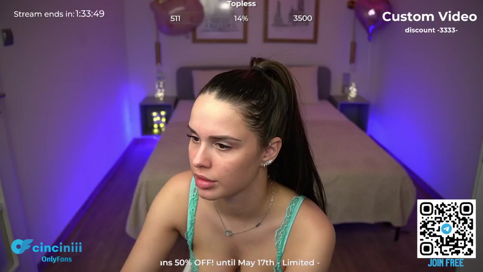 Gallery image thumbnail from cinnabellee's myfreecams stream on, 05/03/2024, 19:50 image 20 of 20