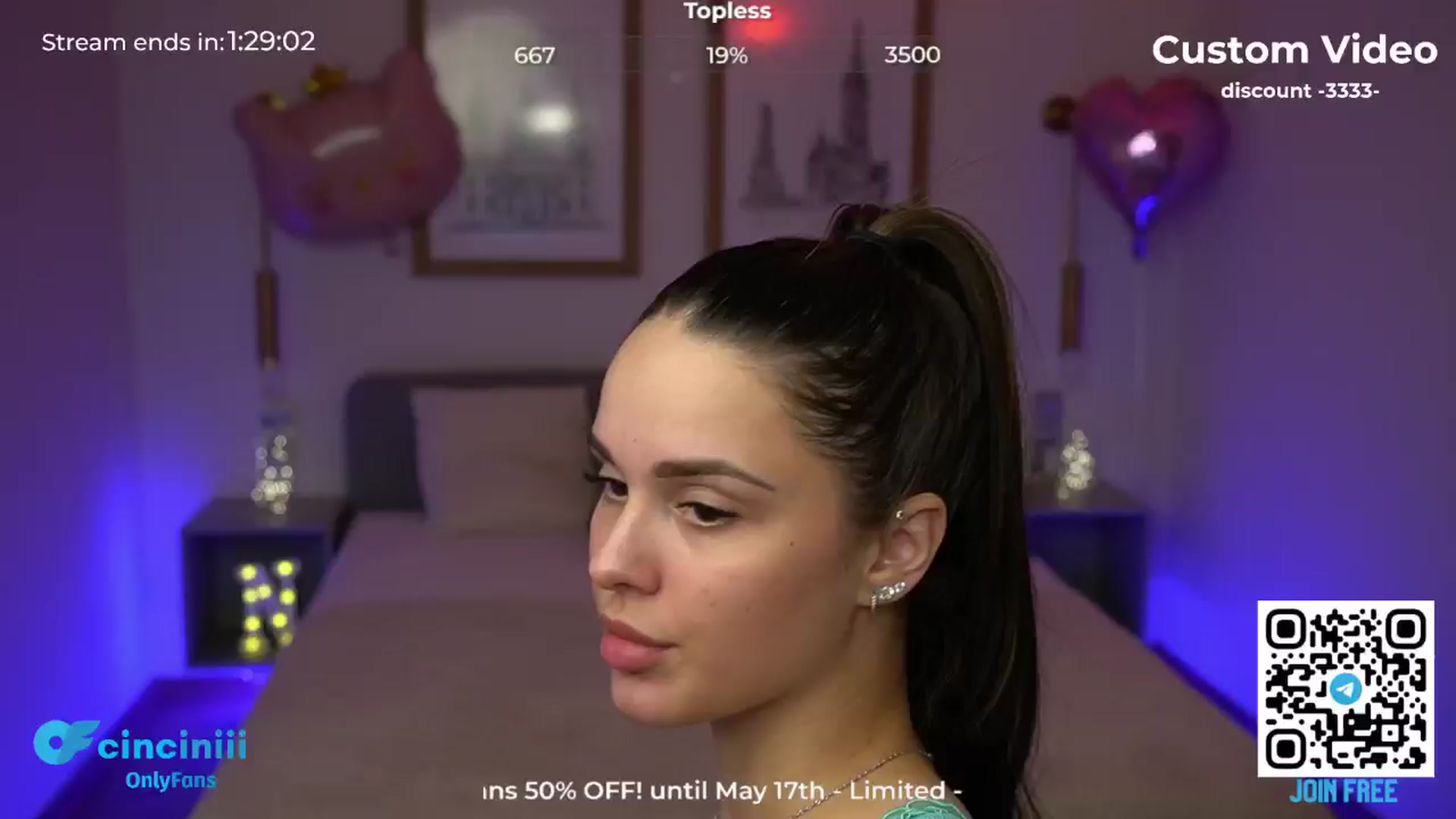 Gallery image thumbnail from cinnabellee's myfreecams stream on, 05/03/2024, 20:09 image 1 of 20