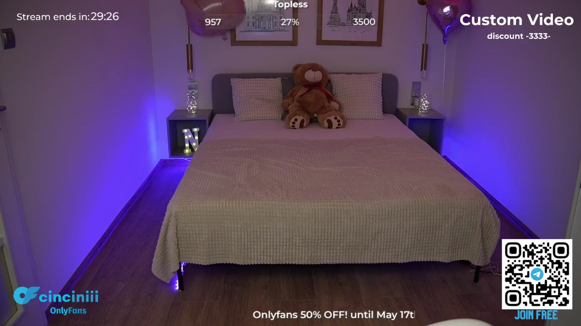 Gallery image thumbnail from cinnabellee's myfreecams stream on, 05/03/2024, 21:14 image 12 of 20