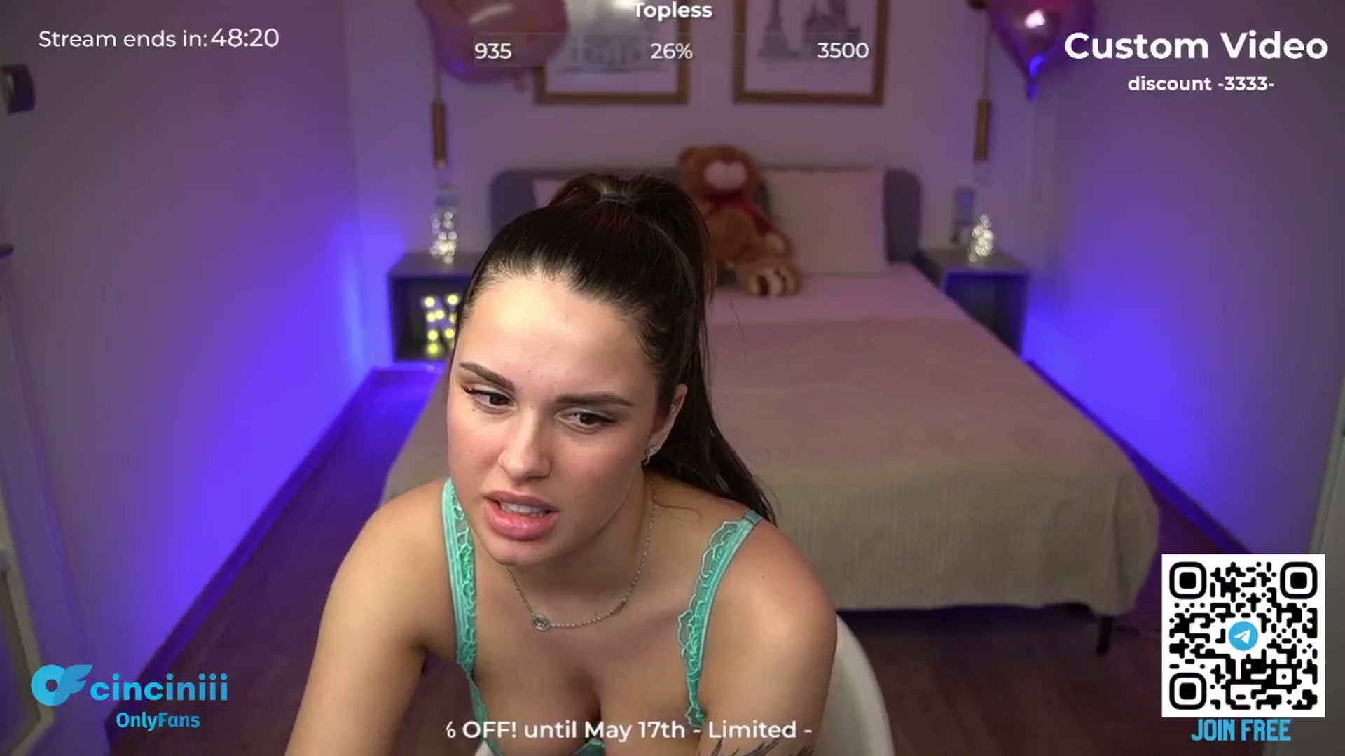 Gallery image thumbnail from cinnabellee's myfreecams stream on, 05/03/2024, 21:14 image 4 of 20