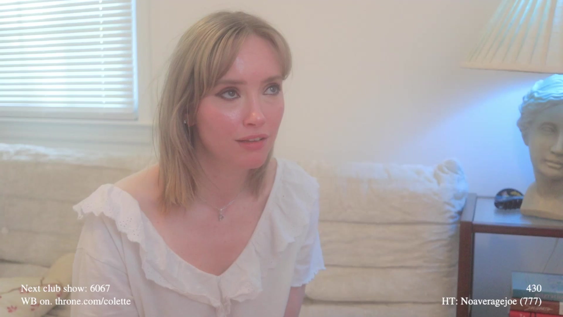 Gallery image thumbnail from colette's myfreecams stream on, 04/22/2026, 20:55 image 6 of 20