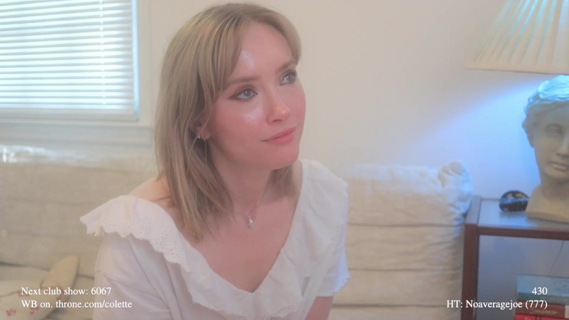 Gallery image thumbnail from colette's myfreecams stream on, 04/22/2026, 20:55 image 16 of 20