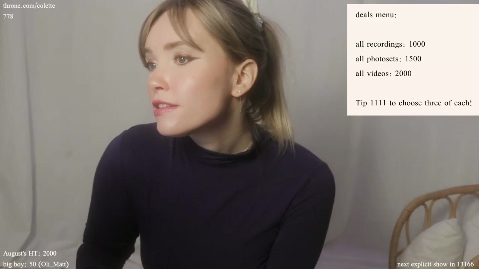 Gallery image thumbnail from coletteclaude's myfreecams stream on, 08/15/2024, 18:20 image 2 of 20