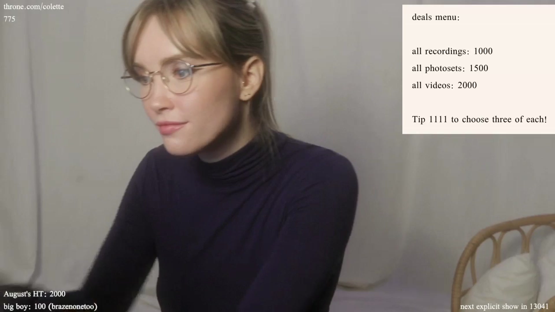 Gallery image thumbnail from coletteclaude's myfreecams stream on, 08/15/2024, 18:20 image 5 of 20