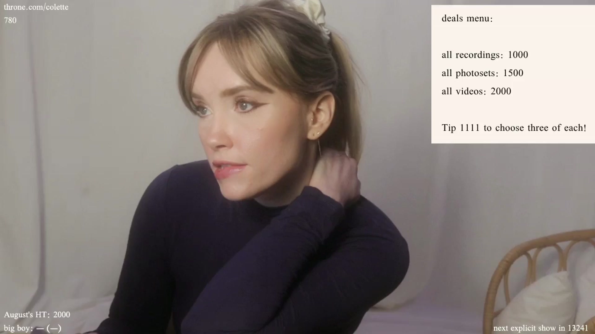Gallery image thumbnail from coletteclaude's myfreecams stream on, 08/15/2024, 18:20 image 1 of 20
