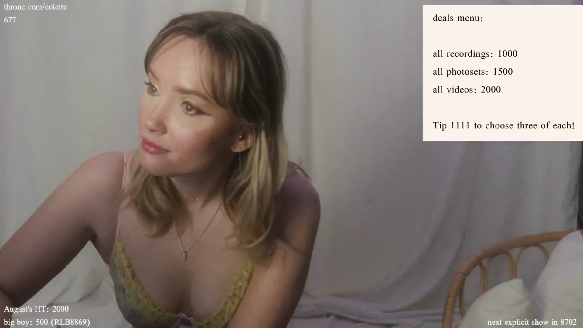Gallery image thumbnail from coletteclaude's myfreecams stream on, 08/16/2024, 20:08 image 5 of 20