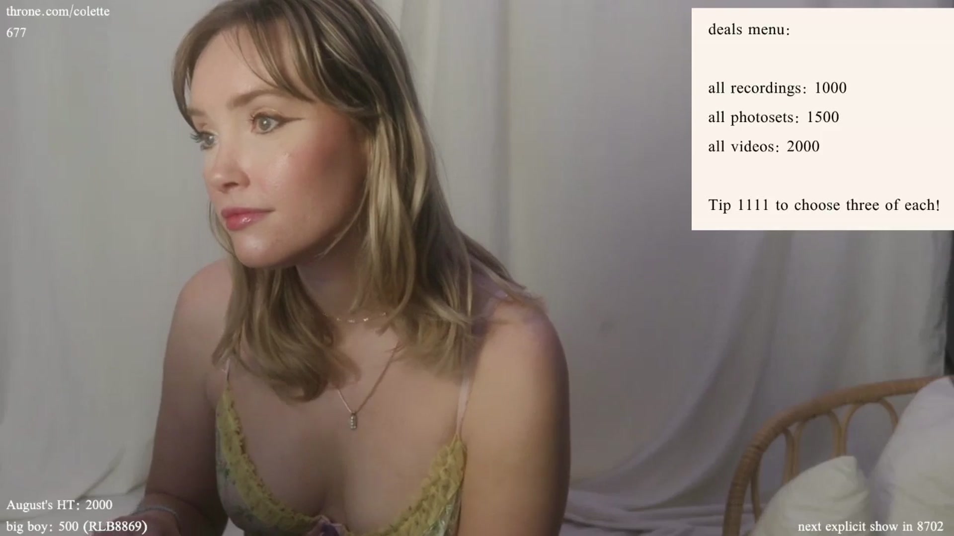 Gallery image thumbnail from coletteclaude's myfreecams stream on, 08/16/2024, 20:08 image 7 of 20