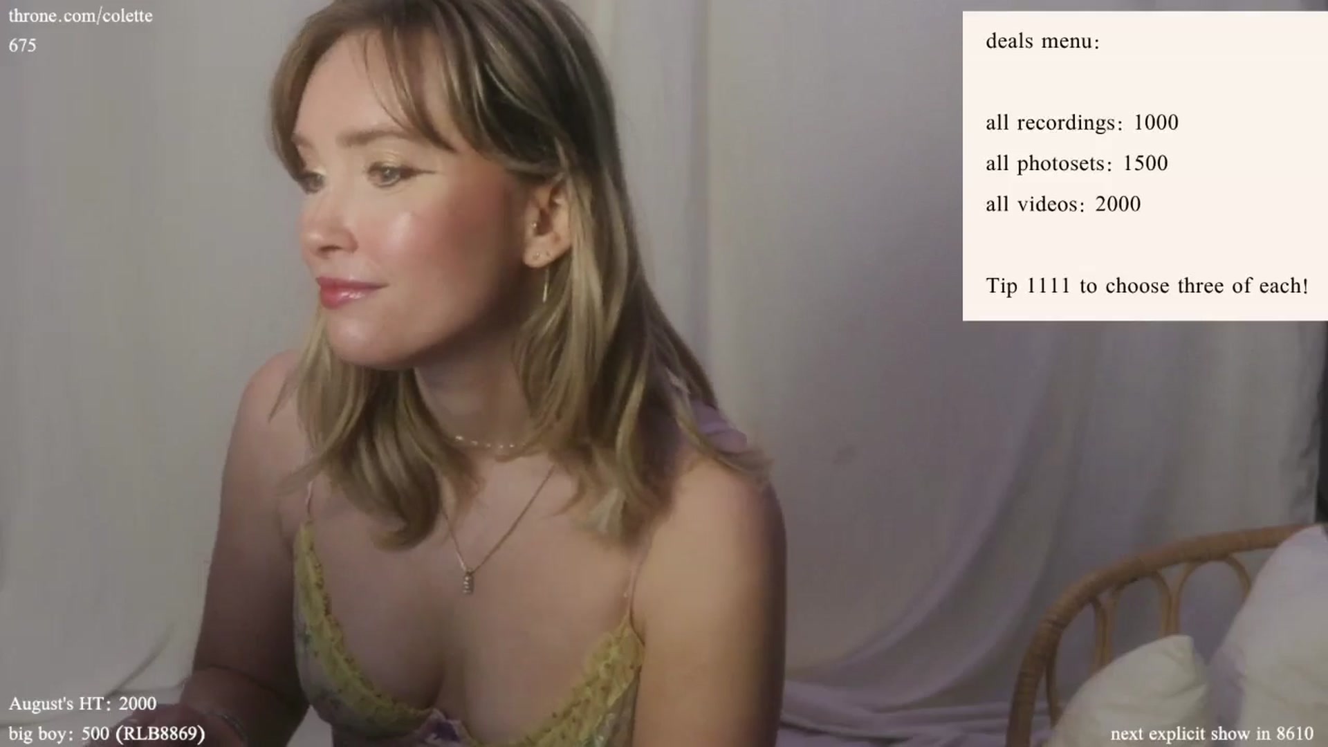 Gallery image thumbnail from coletteclaude's myfreecams stream on, 08/16/2024, 20:29 image 9 of 20
