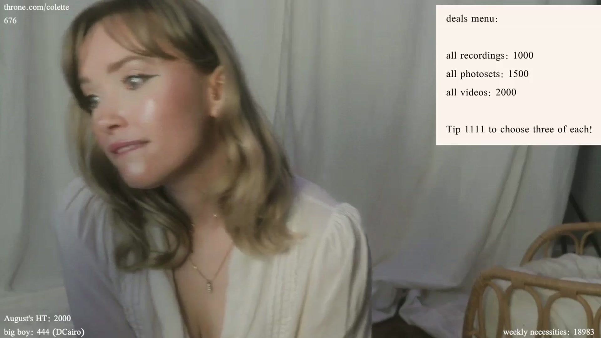 Gallery image thumbnail from coletteclaude's myfreecams stream on, 08/26/2024, 20:15 image 18 of 20