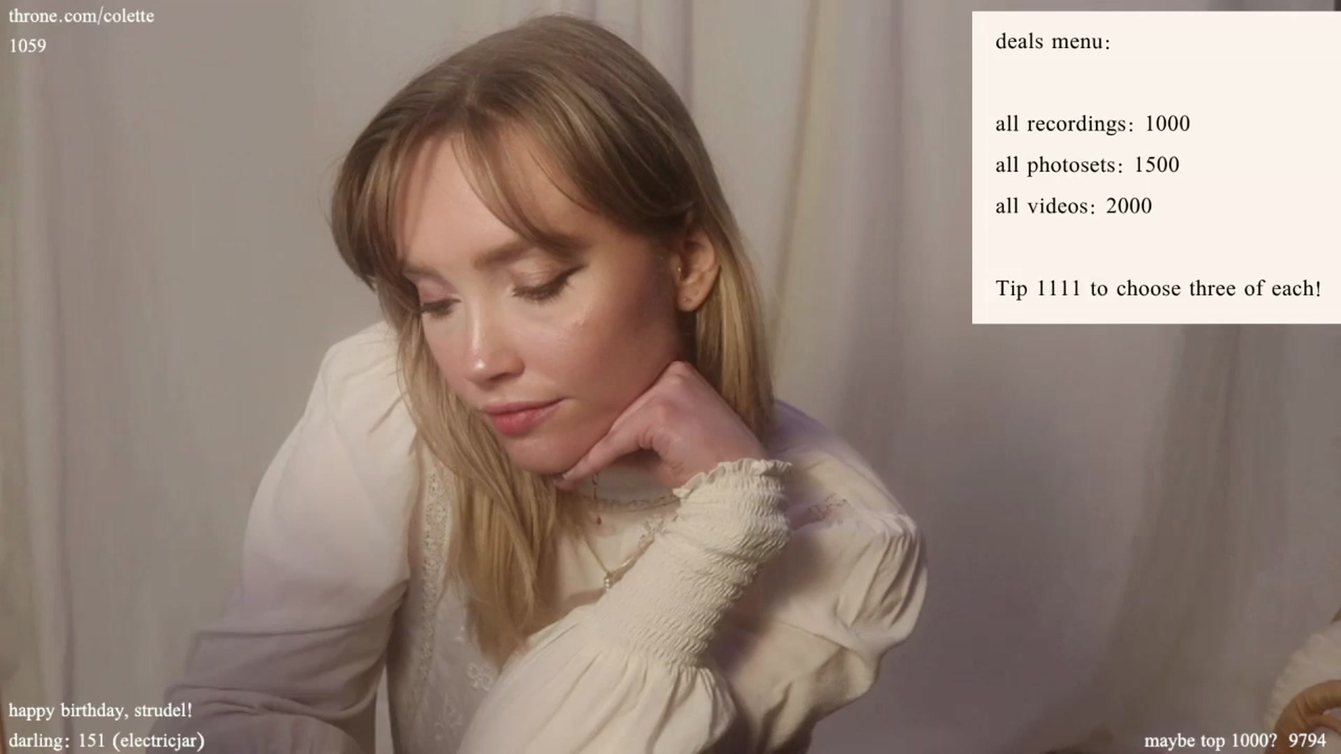 Gallery image thumbnail from coletteclaude's myfreecams stream on, 09/03/2024, 20:58 image 15 of 20