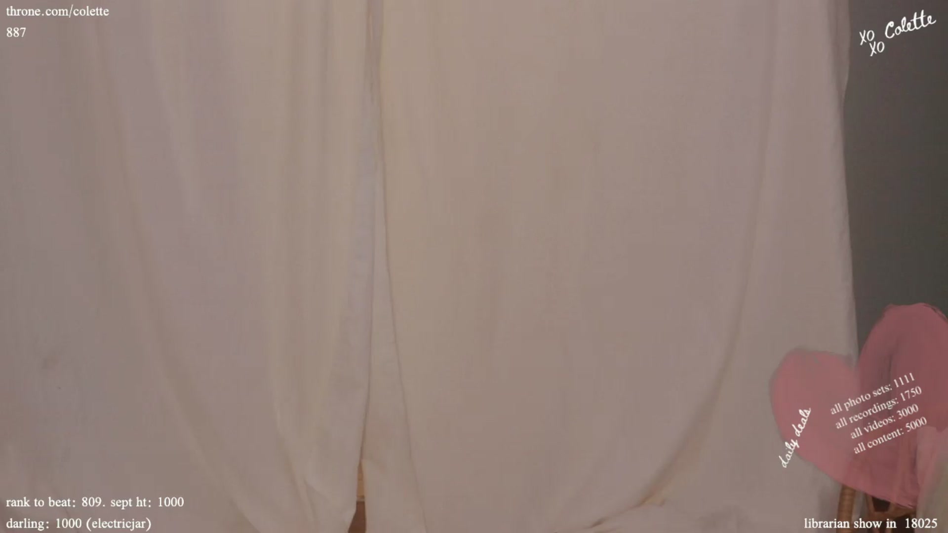 Gallery image thumbnail from coletteclaude's myfreecams stream on, 09/17/2024, 20:31 image 20 of 20