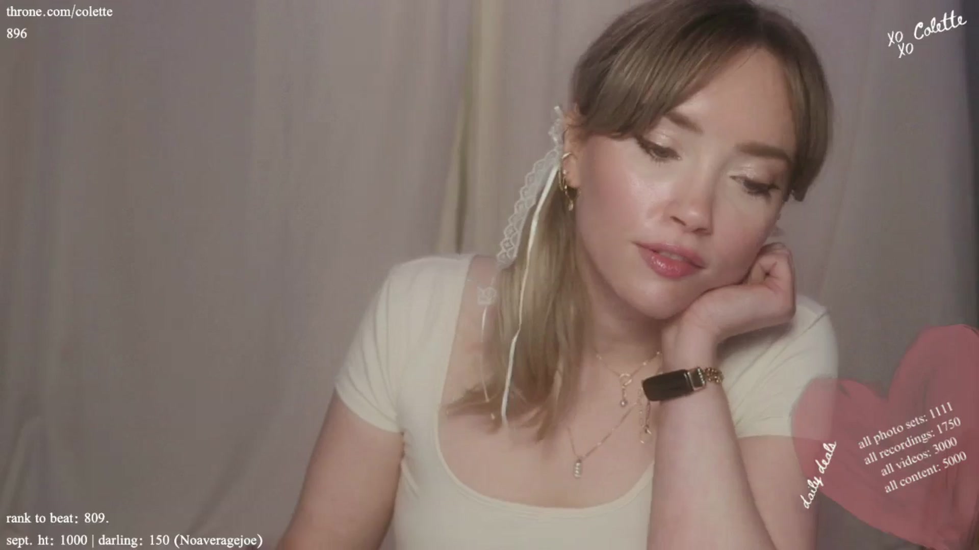 Gallery image thumbnail from coletteclaude's myfreecams stream on, 09/18/2024, 20:09 image 4 of 20