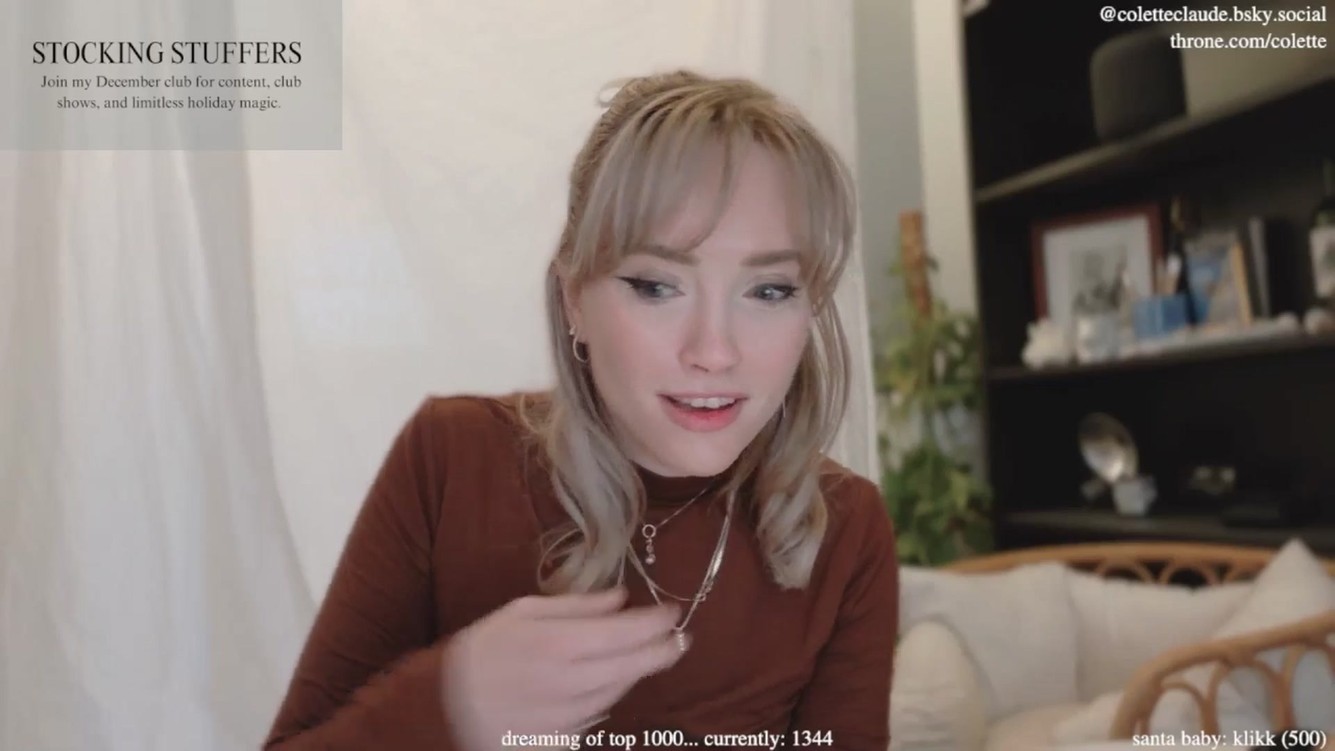 Gallery image thumbnail from coletteclaude's myfreecams stream on, 12/03/2024, 21:08 image 13 of 20